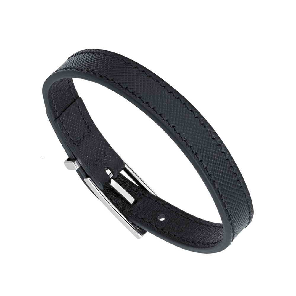 BRACCIALE MONTBLANC IN PELLE NERO SARTORIAL ref. 11291663