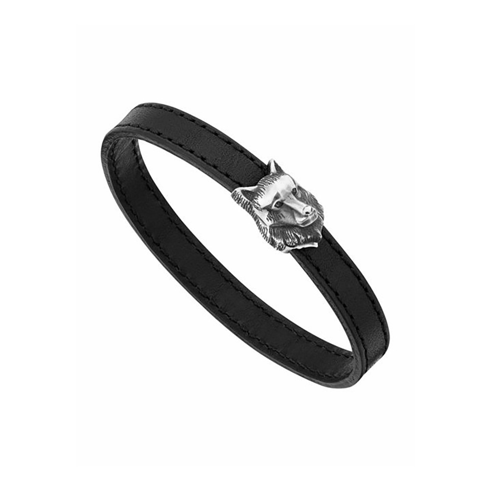 BRACCIALE MONTBLANC IN PELLE NERO ref. 12379063