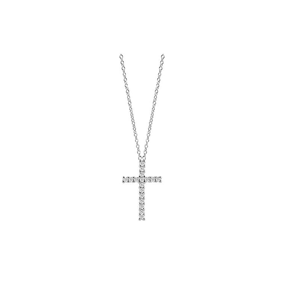 Collana Salvini con Croce in oro bianco e diamanti ref. 20075245