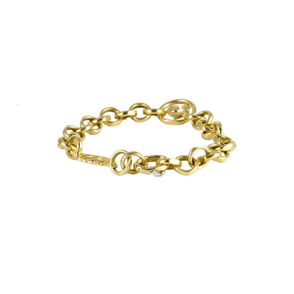 Bracciale Chantecler in oro giallo con logo e gallo ref. 28439