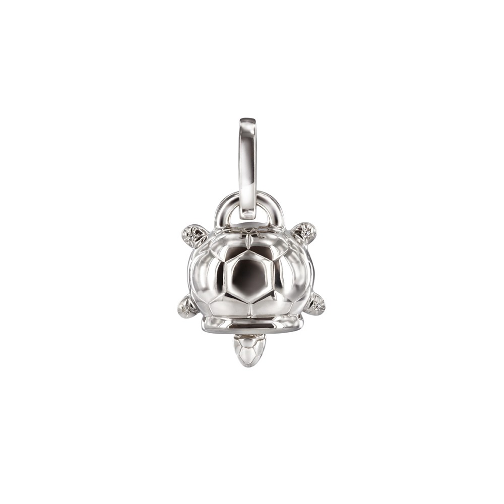 Ciondolo campanella tartaruga medio Chantecler in argento e diamanti ref. 31121