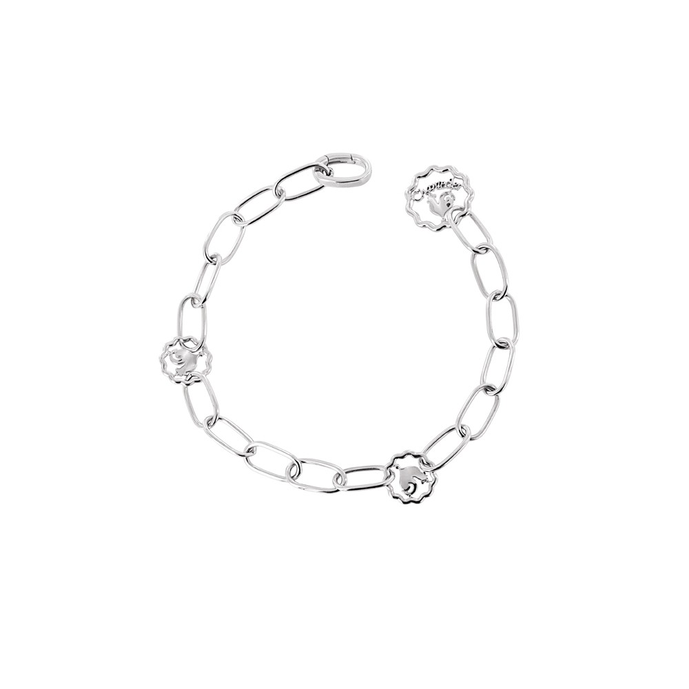 Bracciale maglie ovali Chantecler in oro bianco ref. 31338