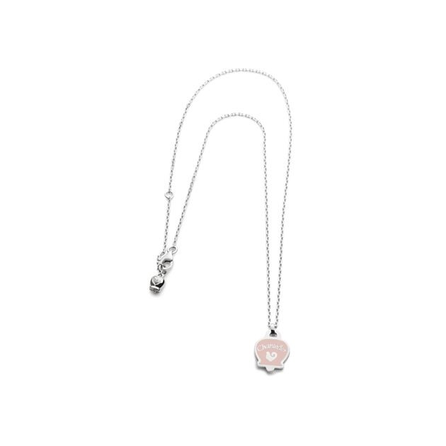 Collana forzatina Chantecler in argento e smalto rosa ref. 34526