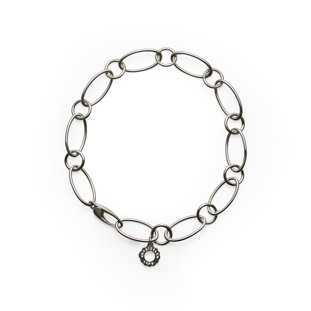 Bracciale a maglie ovali e tonde Chantecler in argento ref. 35594