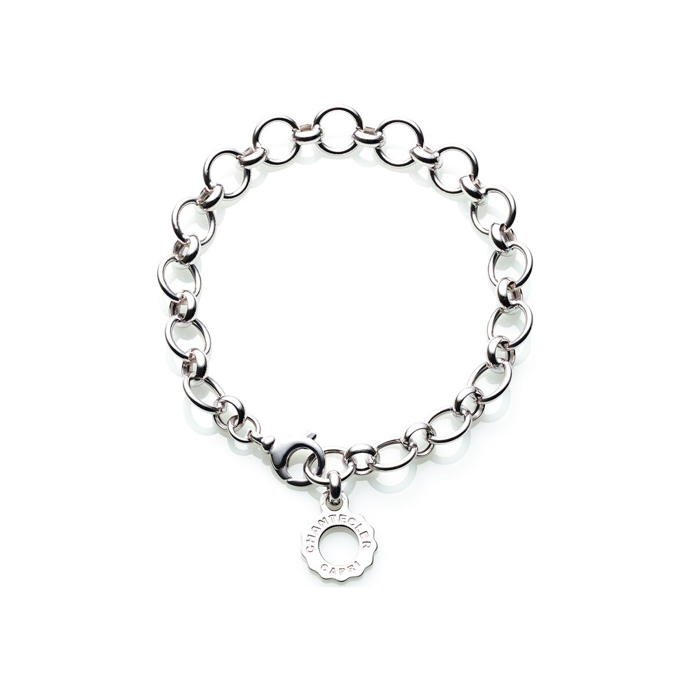 Bracciale a maglie tonde Chantecler in oro bianco ref. 36089