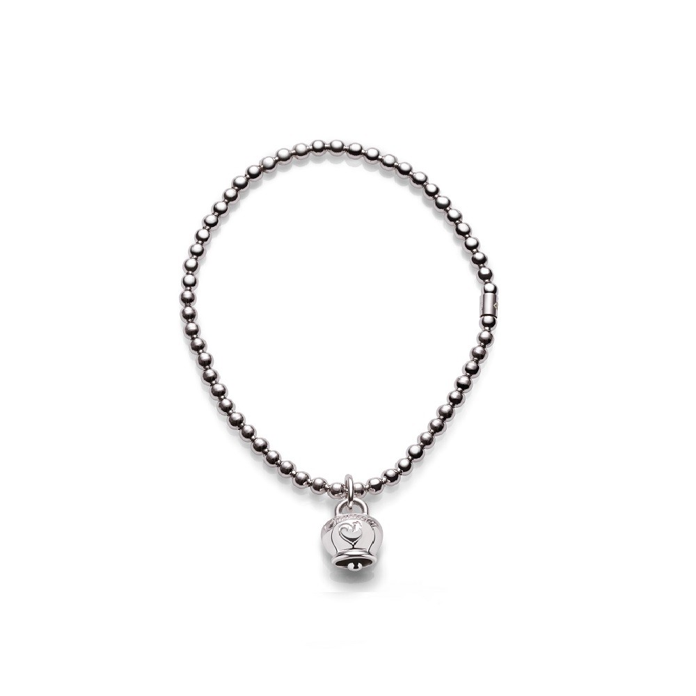 Bracciale elastico con campanella micro Chantecler in argento ref. 37272 M