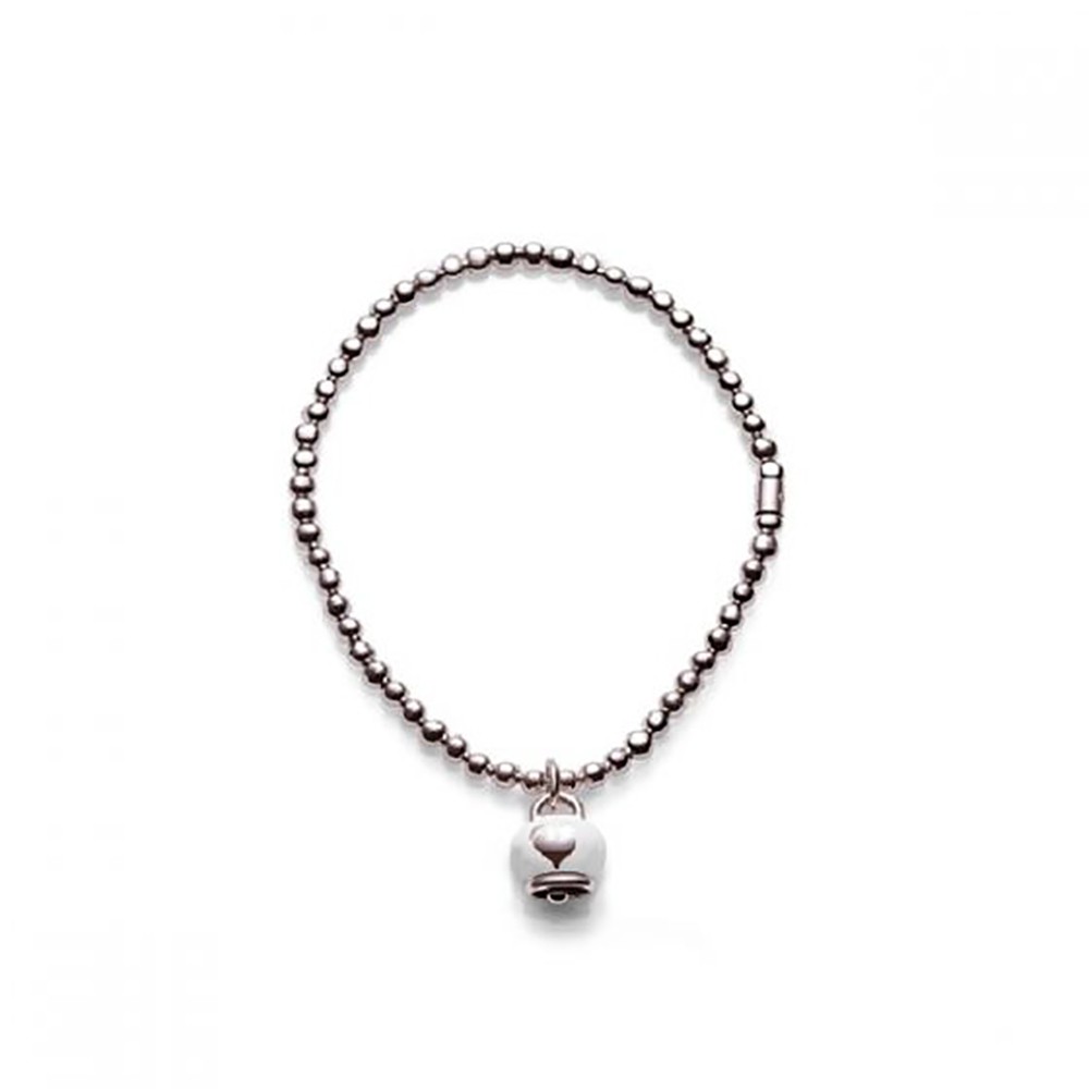 Bracciale elastico con campanella micro Chantecler in argento e smalto ref. 37927 S