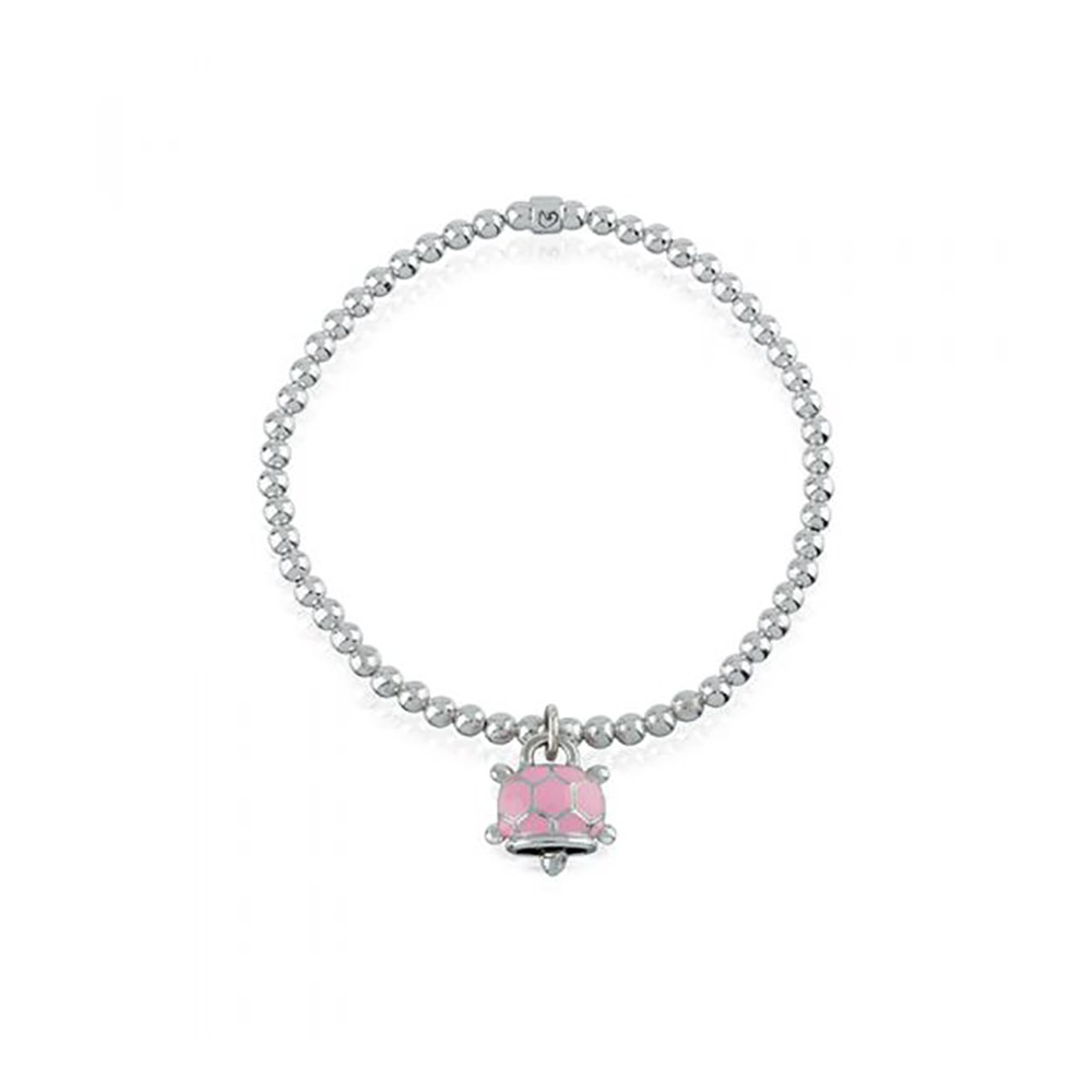 Bracciale elastico con campanella tartaruga micro Chantecler in argento smalto e diamante ref. 39018 L