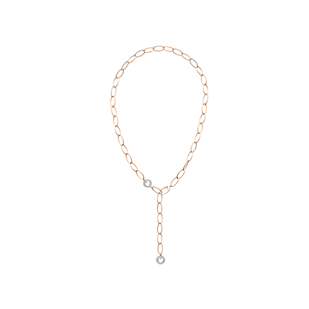 CATENA A MAGLIE OVALI CHANTECLER IN ORO ROSA E DIAMANTI - ACCESSORI IN ORO 18KT ref. 39629