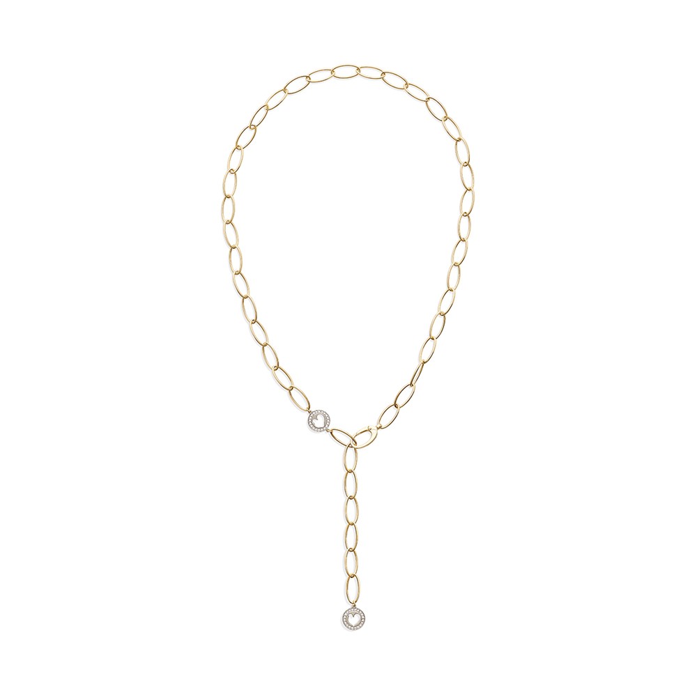 Catena a maglie ovali Chantecler in oro giallo e diamanti ref. 39630