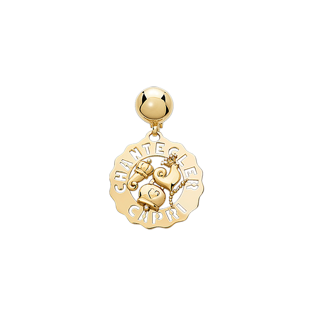 Orecchino Logo piccolo Chantecler in oro e diamanti ref. 39932