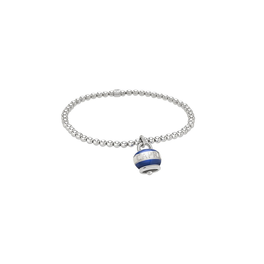 Bracciale elastico con campanella piccola Chantecler in argento e smalto ref. 40494