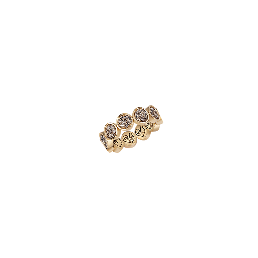 Anello veretta Chantecler in oro e diamanti ref. 41478