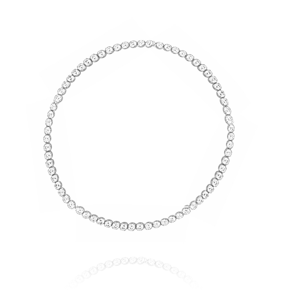 BRACCIALE Tennis colore Bianco Simbolo:  LINEA "La Vita della felicit?"