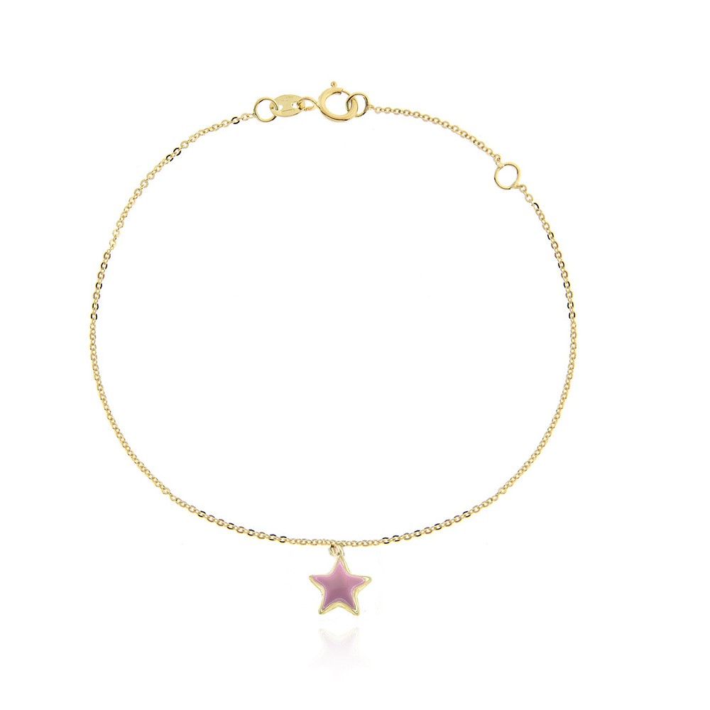 BRACCIALE  colore Giallo, smalto dipinto a mano da Maestri Orafi,?brevettato?e anallergico. Simbolo:  STELLA "La gioia radiante della Vita"