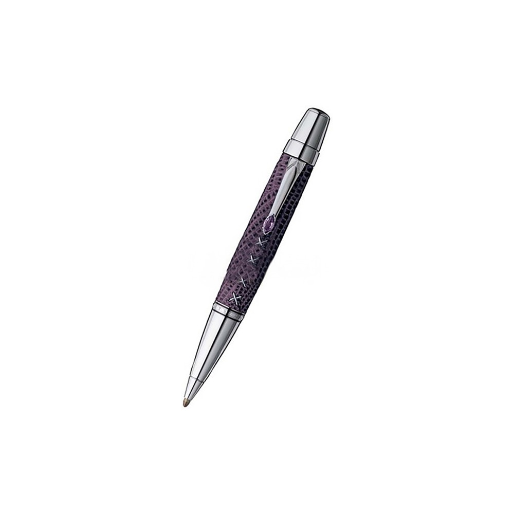 PENNA A SFERA MONTBLANC IN OTTONE PLACCATO ARGENTO ref. 9926