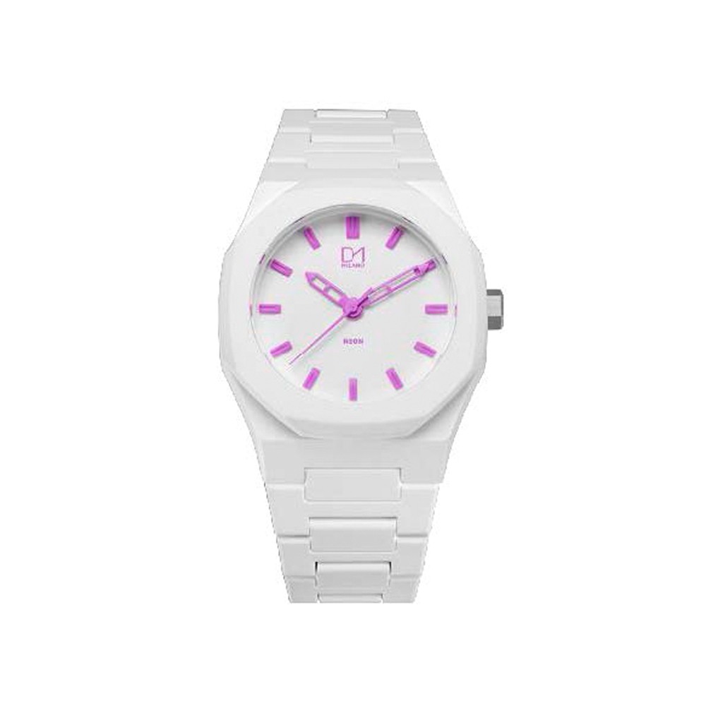 NEON BIANCO - LANCETTE FUCSIA