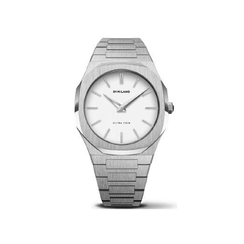 ULTRA THIN CASSA 40 mm E BRACCIALE ACCIAIO QUADRANTE BIANCO