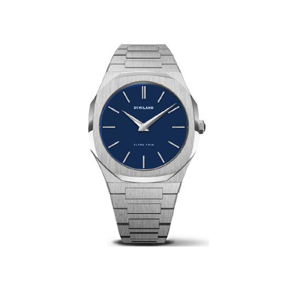 ULTRA THIN CASSA 40 mm E BRACCIALE ACCIAIO QUADRANTE BLU