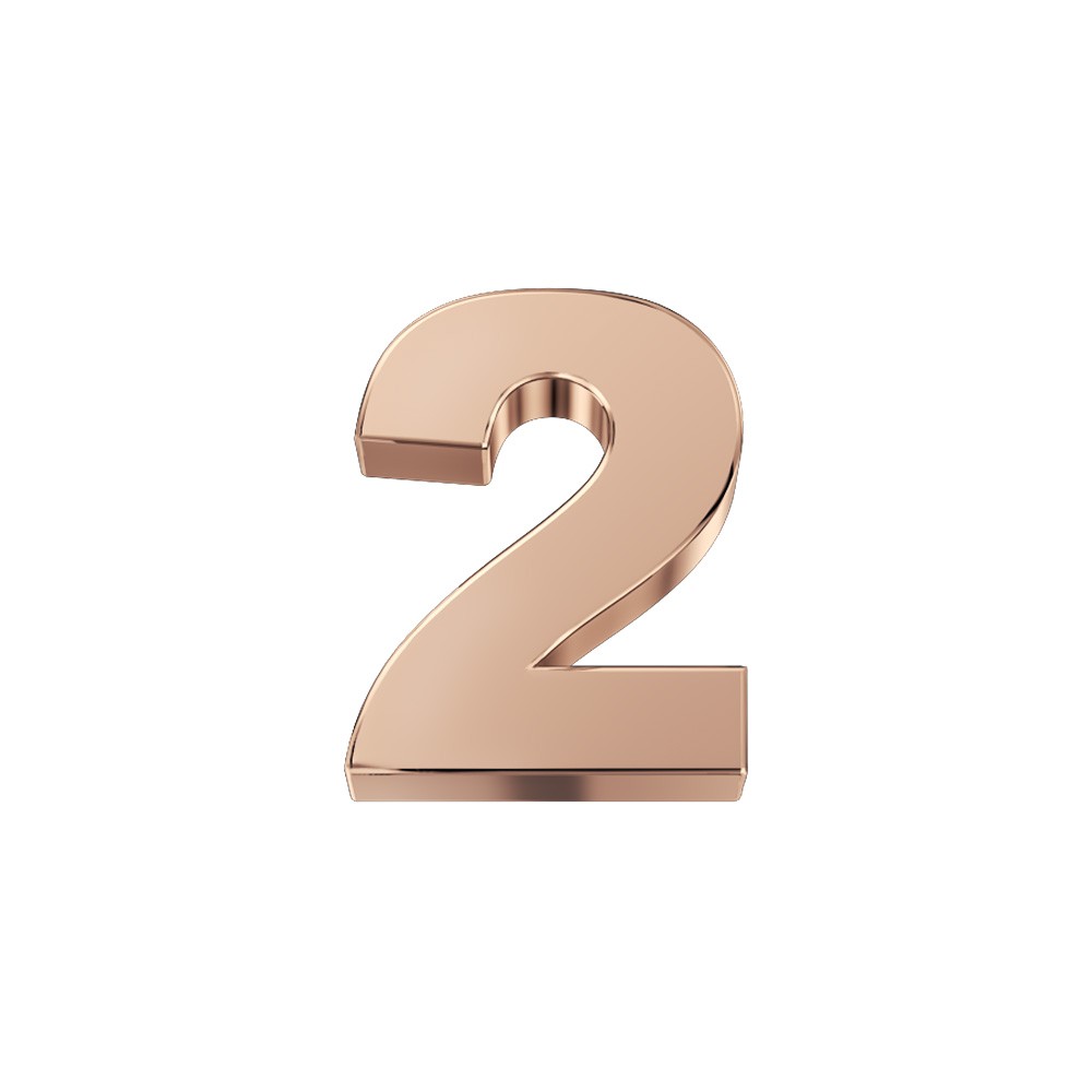 ELEMENTO NUMERO  IN ORO ROSA 