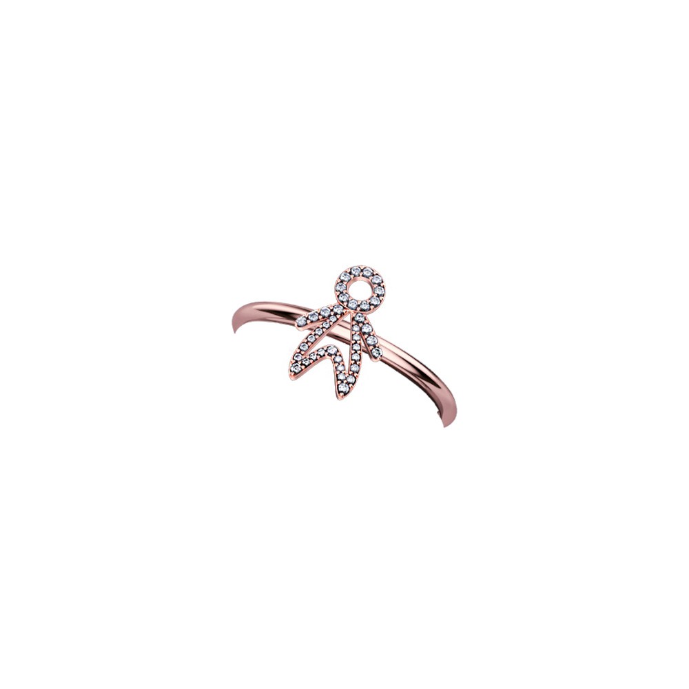 ELEMENTO ANELLO BIMBO ORO ROSA E DIAMANTI