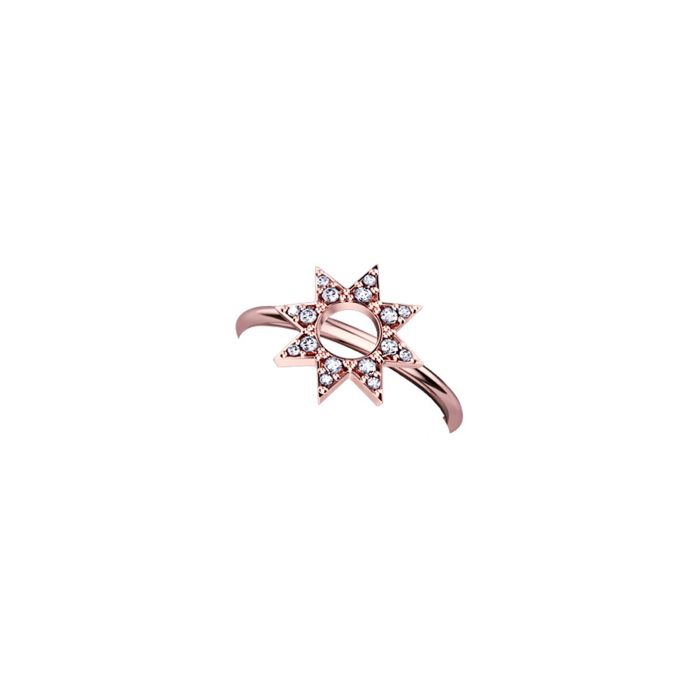 ELEMENTO ANELLO SOLE ORO ROSA E DIAMANTI