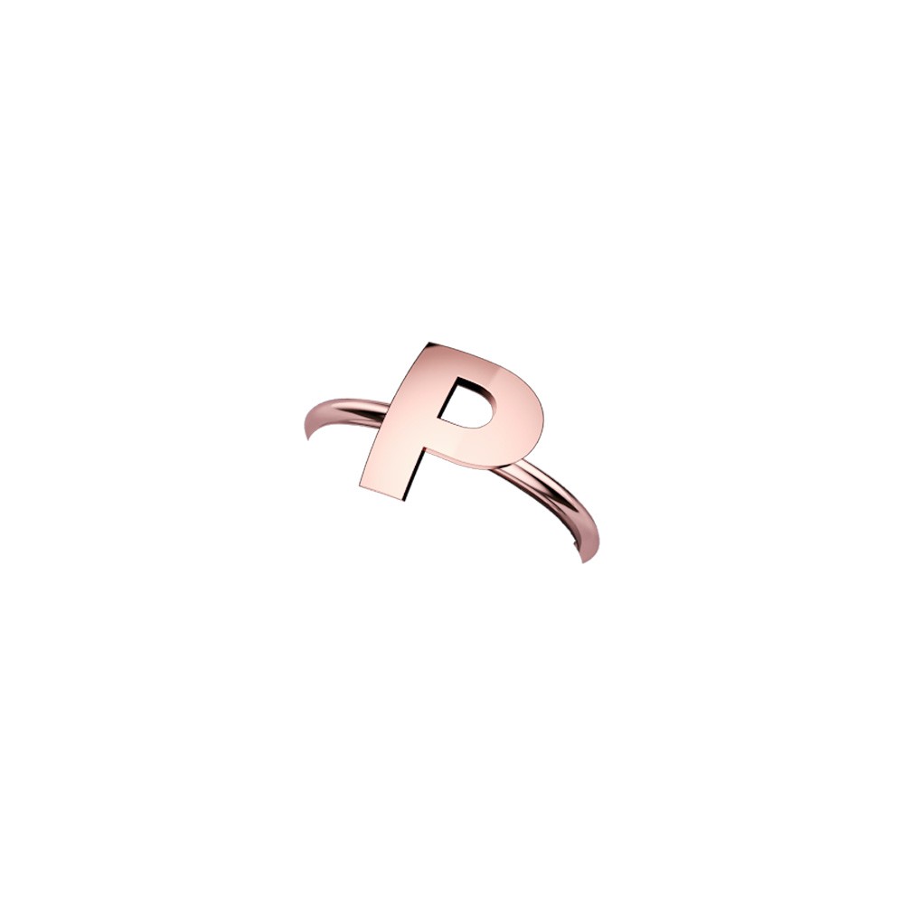 ELEMENTO ANELLO LETTERA P ORO ROSA
