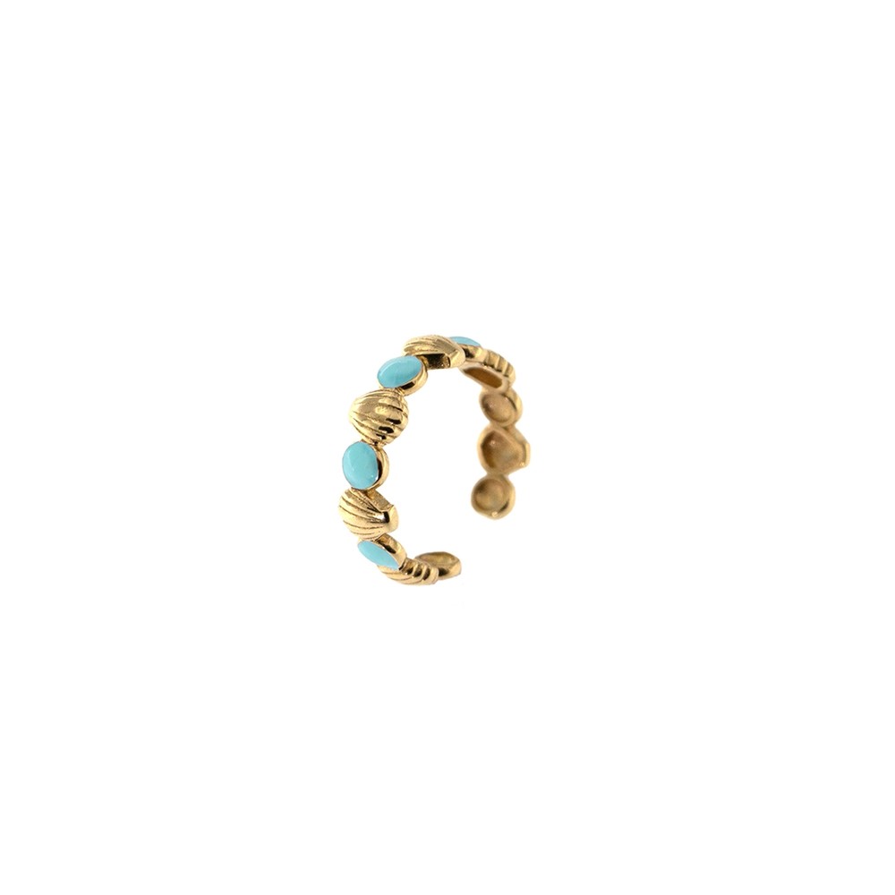 ANELLO CONCHIGLIA SMALTO TURCHESE ref. AE-AN-CON-T