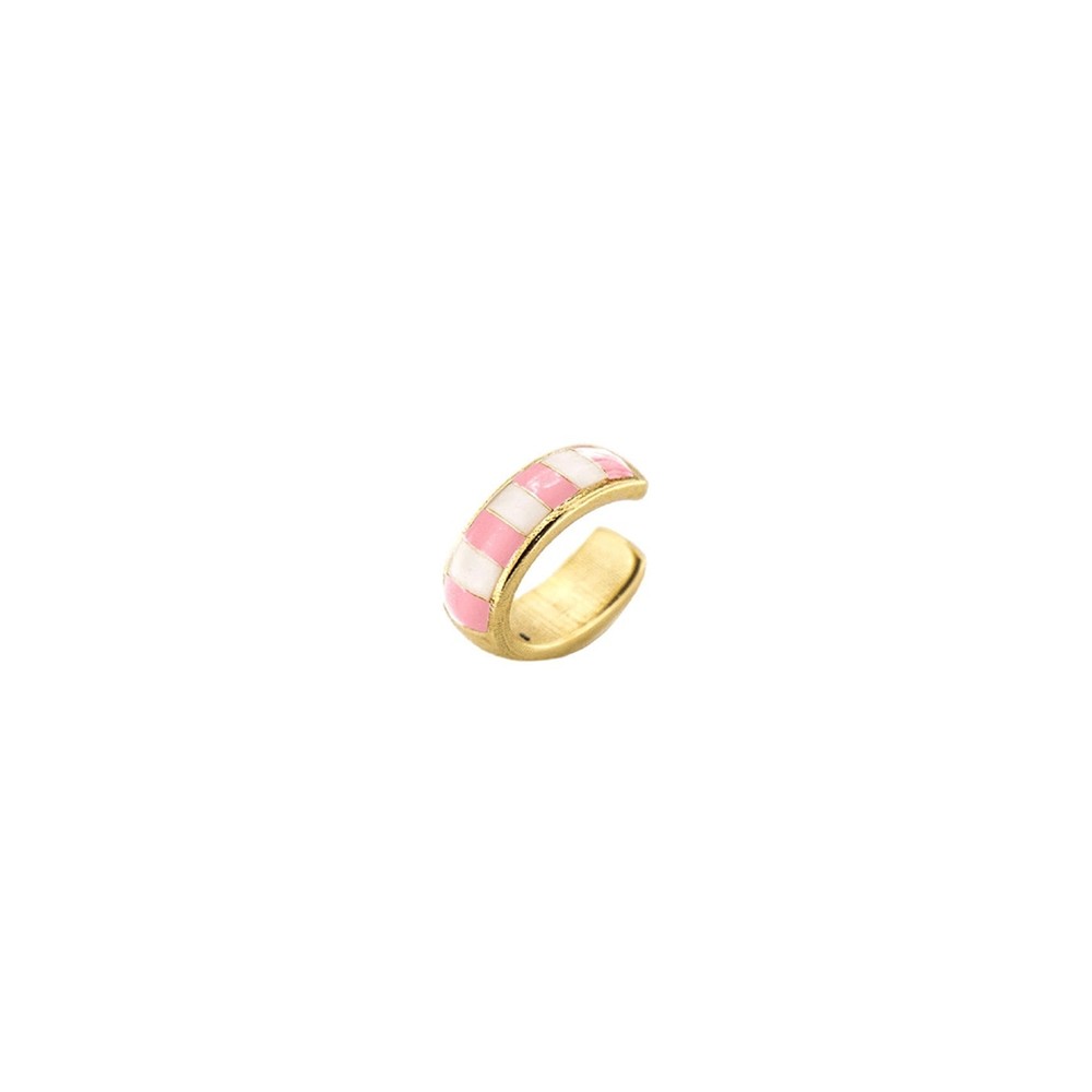 EARCUFF A RIGHE BIANCO/ROSA ref. AE-EAR-R