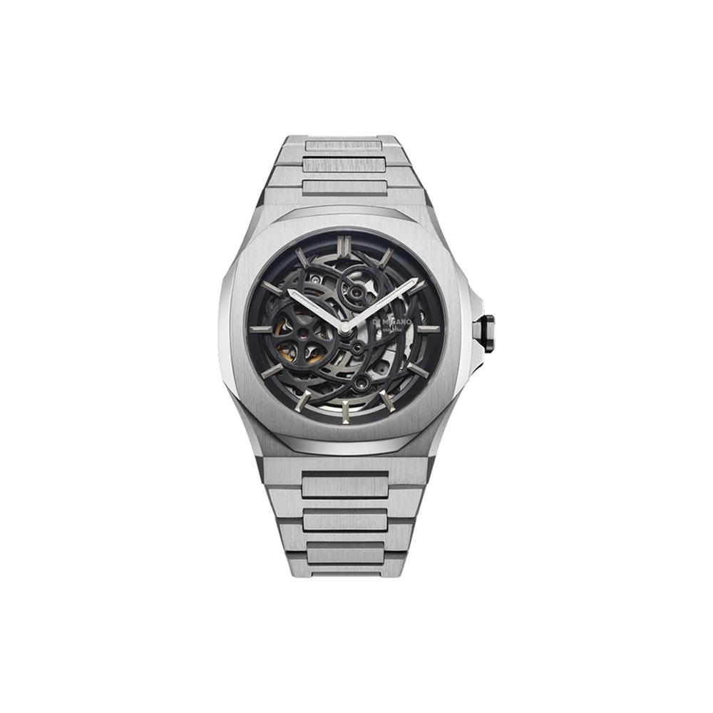 D1 MILANO Sleleton Silver 41.5 mm ref. D1-SKBJ10
