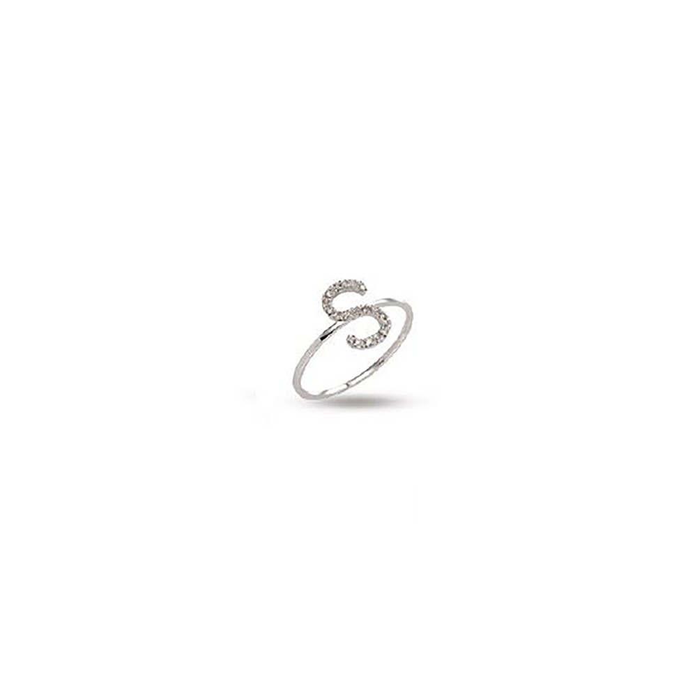 ANELLO DONNA ORO ELEMENTS - LETTERA S CON DIAMANTI ref. DCHF4804S.003_L