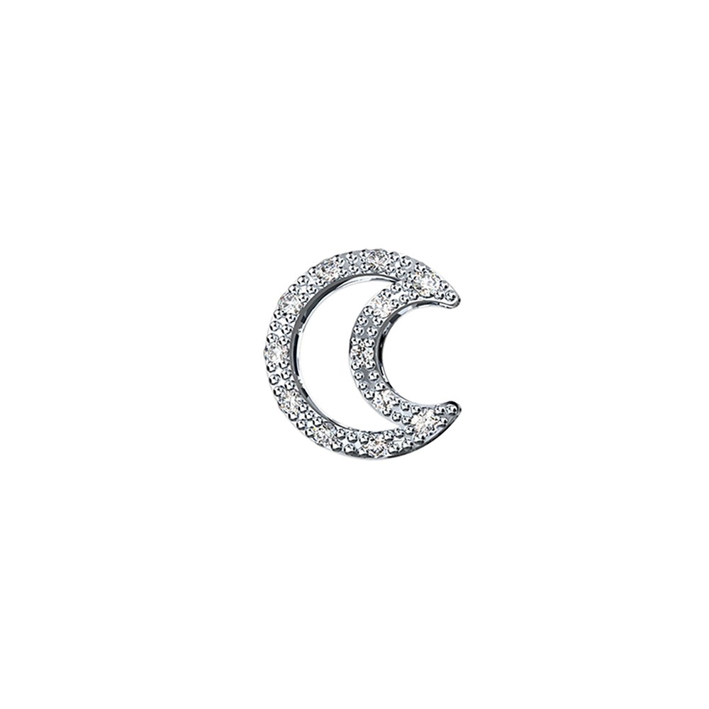 CIONDOLO LUNA GRANDE DONNA ORO ELEMENTS - ORO BIANCO E DIAMANTI ref. DCHF5068.005