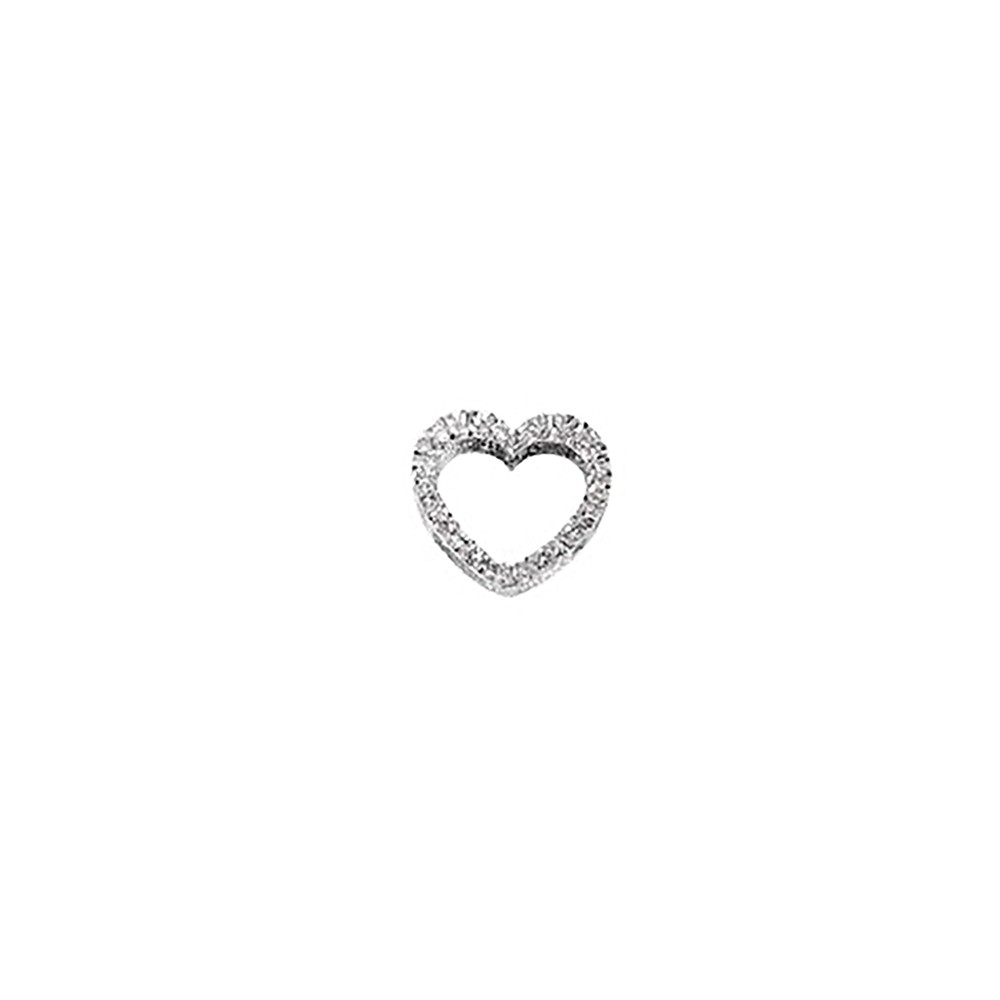 CIONDOLO CUORE DONNA ORO ELEMENTS - ORO BIANCO E DIAMANTI ref. DCHF5069.004