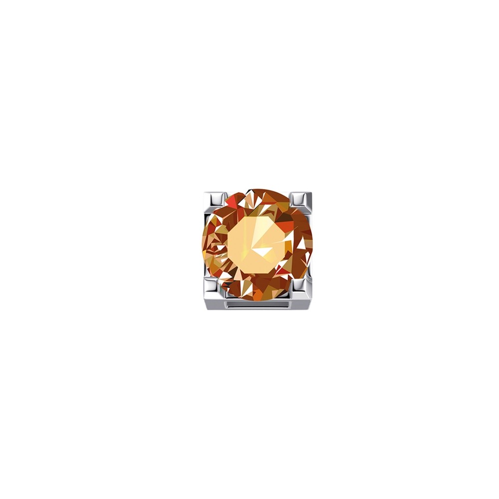 ELEMENTO GRIFFE IN ORO BIANCO E TOPAZIO MADEIRA DONNA ORO - ELEMENTS ref. DCHY9321