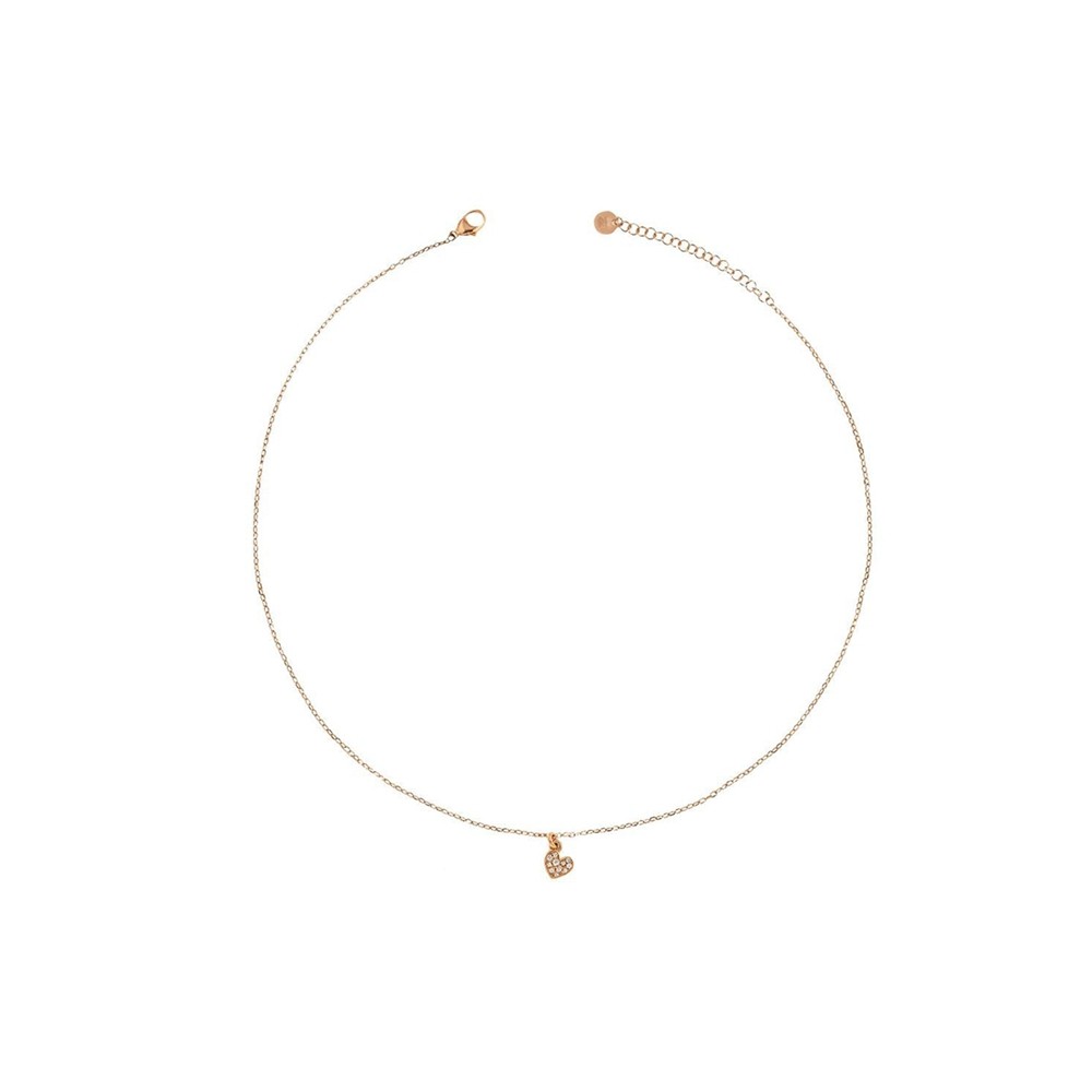 GIROCOLLO CATENA E CUORE ZIRCONI ref. GRZ-011-CUO-RUE