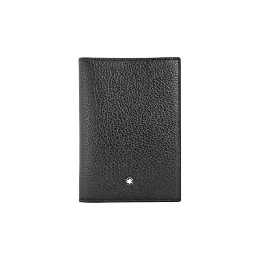 PORTA PASSAPORTO MONTBLANC IN PELLE NERO MEISTERSTÜCK ref. 111127