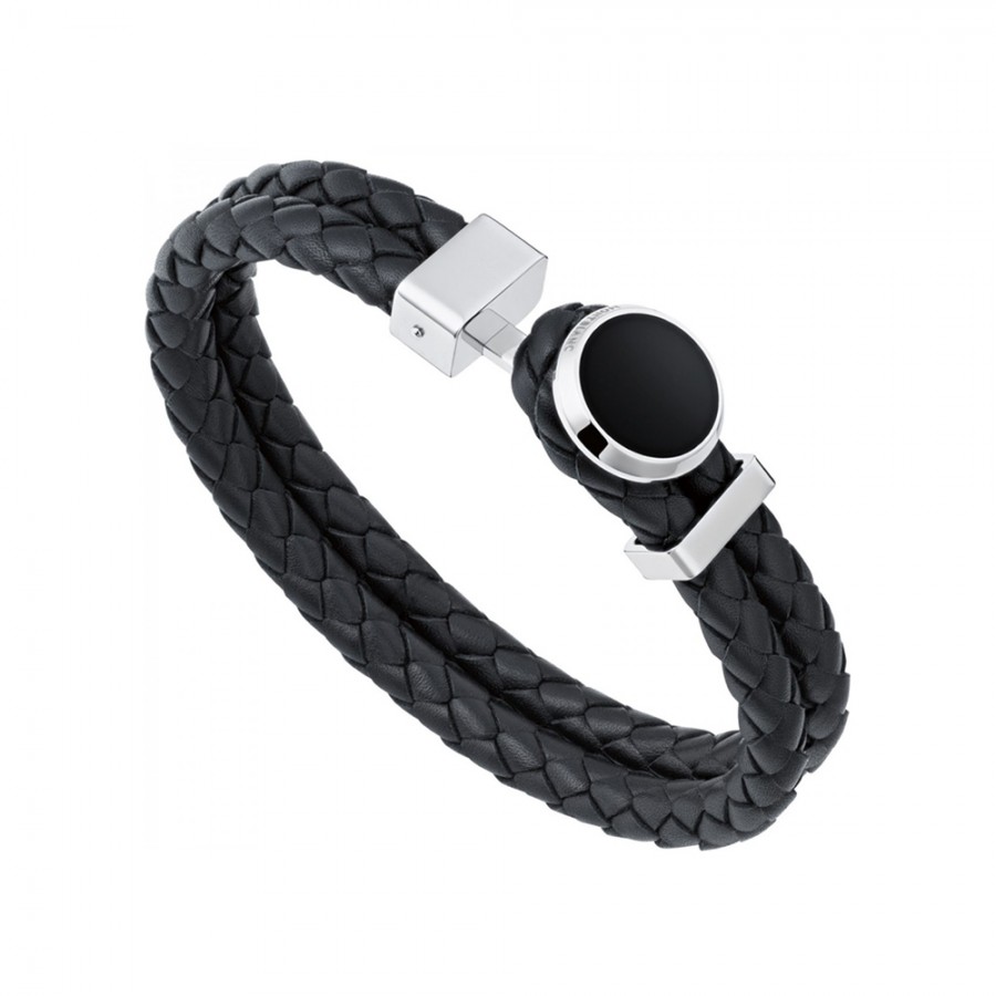 BRACCIALE MONTBLANC IN PELLE NERO ref. 11292163