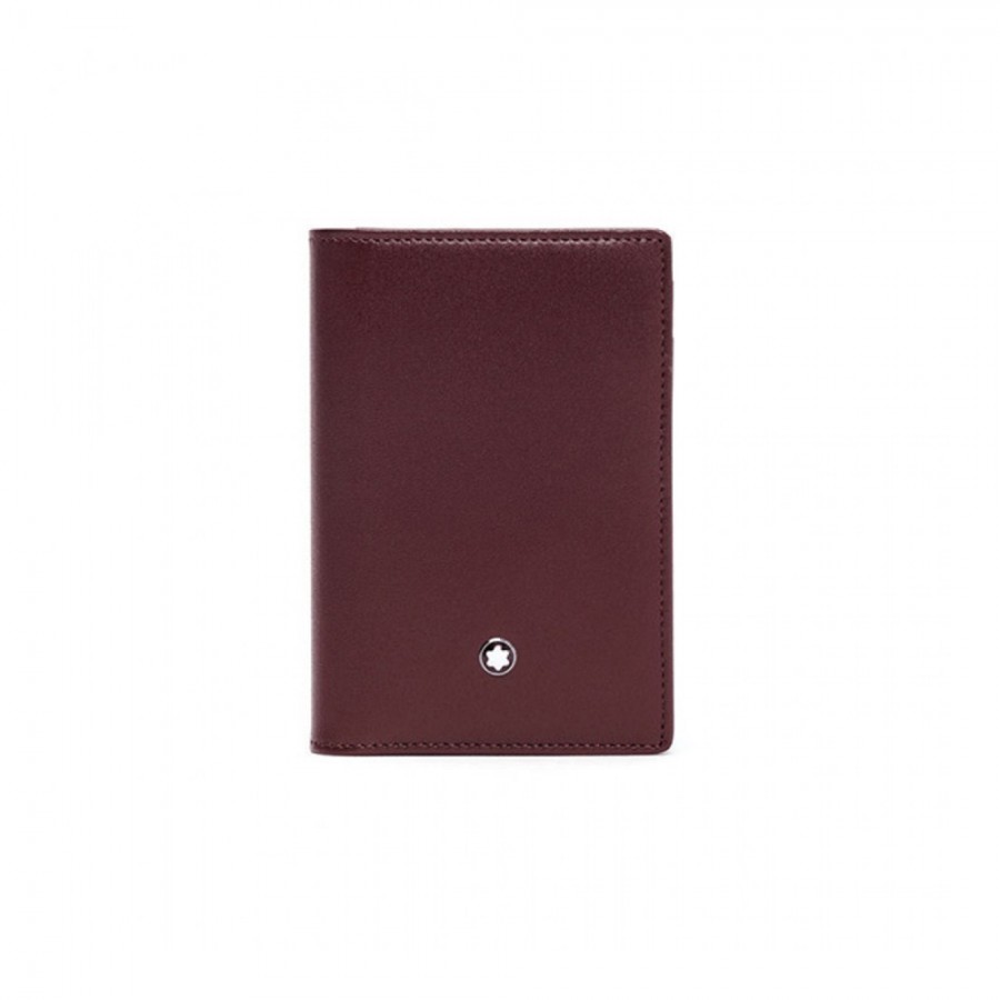 PORTABIGLIETTI MONTBLANC IN PELLE BORDEAUX MEISTERSTÜCK ref. 114555