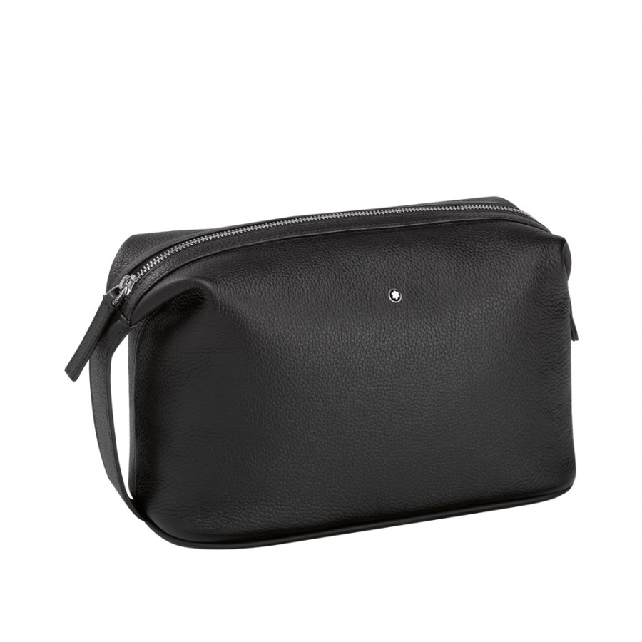 Trousse da toilette Montblanc in pelle nera ref. 114715