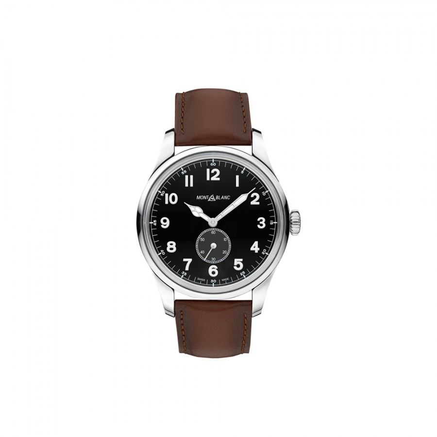 OROLOGIO ROTONDO MONTBLANC IN ACCIAIO PREGIATO 1858 ref. 115073
