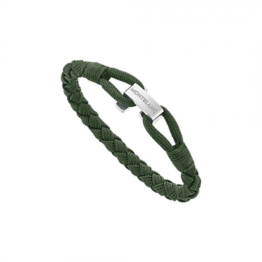 BRACCIALE WRAP ME MONTBLANC IN NYLON VERDE E ACCIAIO - MONTBLANC ref. 12838463