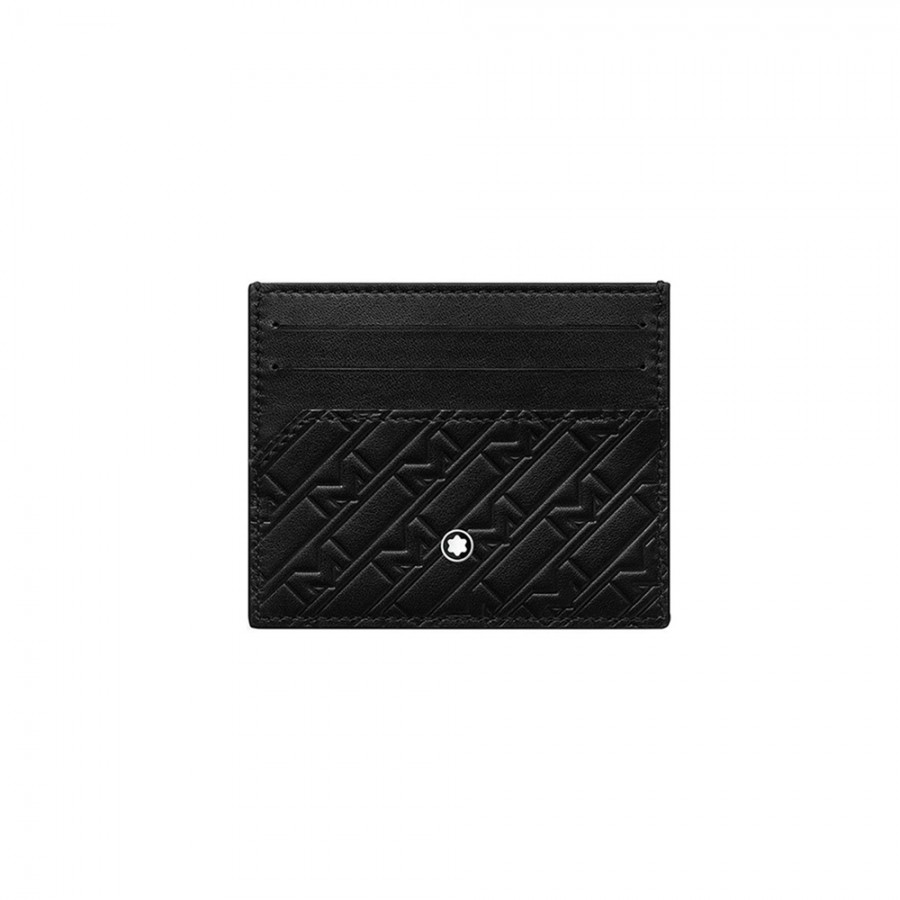 PORTA CARTE DI CREDITO MONTBLANC IN PELLE NERO ref. 128640