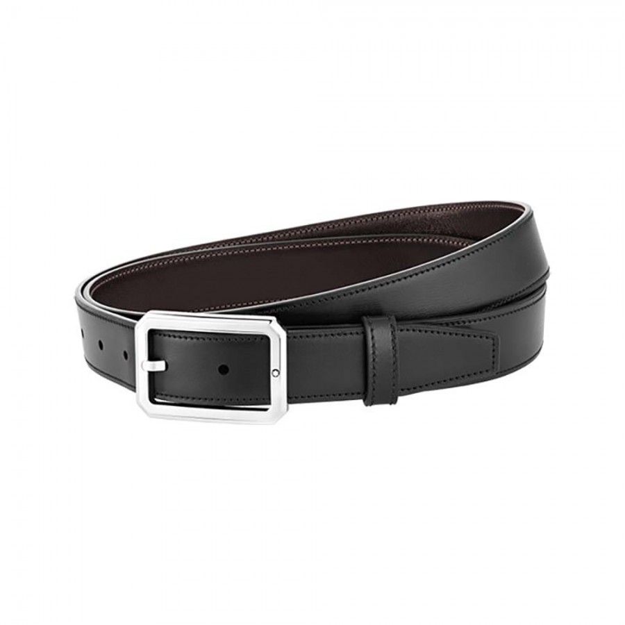 CINTURA REVERSIBILE MONTBLANC IN PELLE NERA E MARRONE MONTBLANC ref. 128761