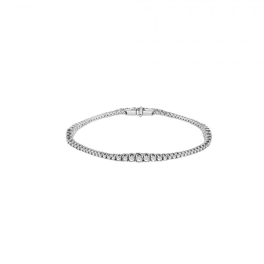 Bracciale tennis Salvini in oro bianco e diamanti ref. 20071787