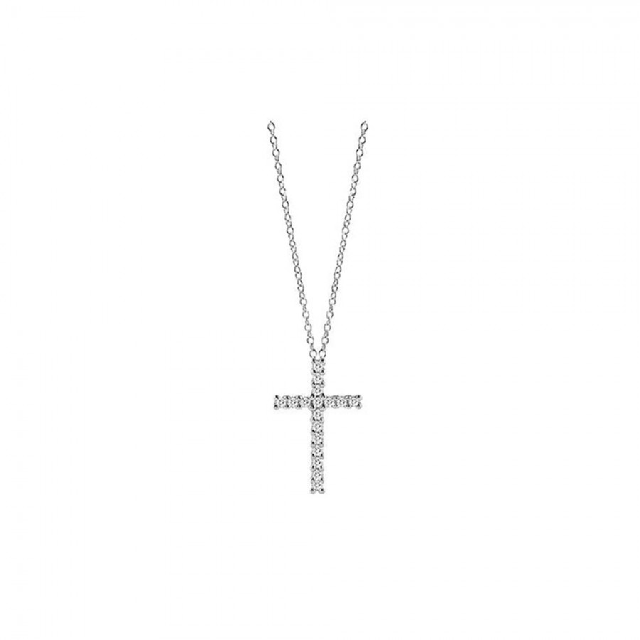 Collana Salvini con Croce in oro bianco e diamanti ref. 20075245