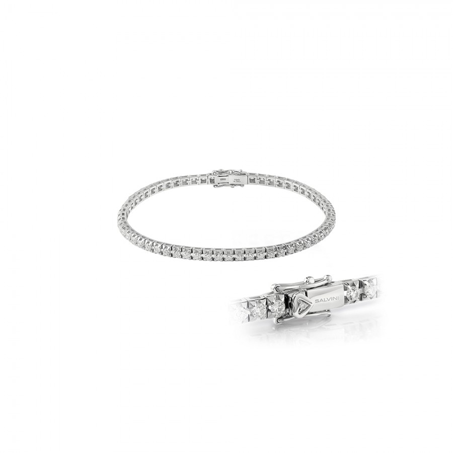 Bracciale tennis Salvini in oro bianco con diamanti Ref. 20079856