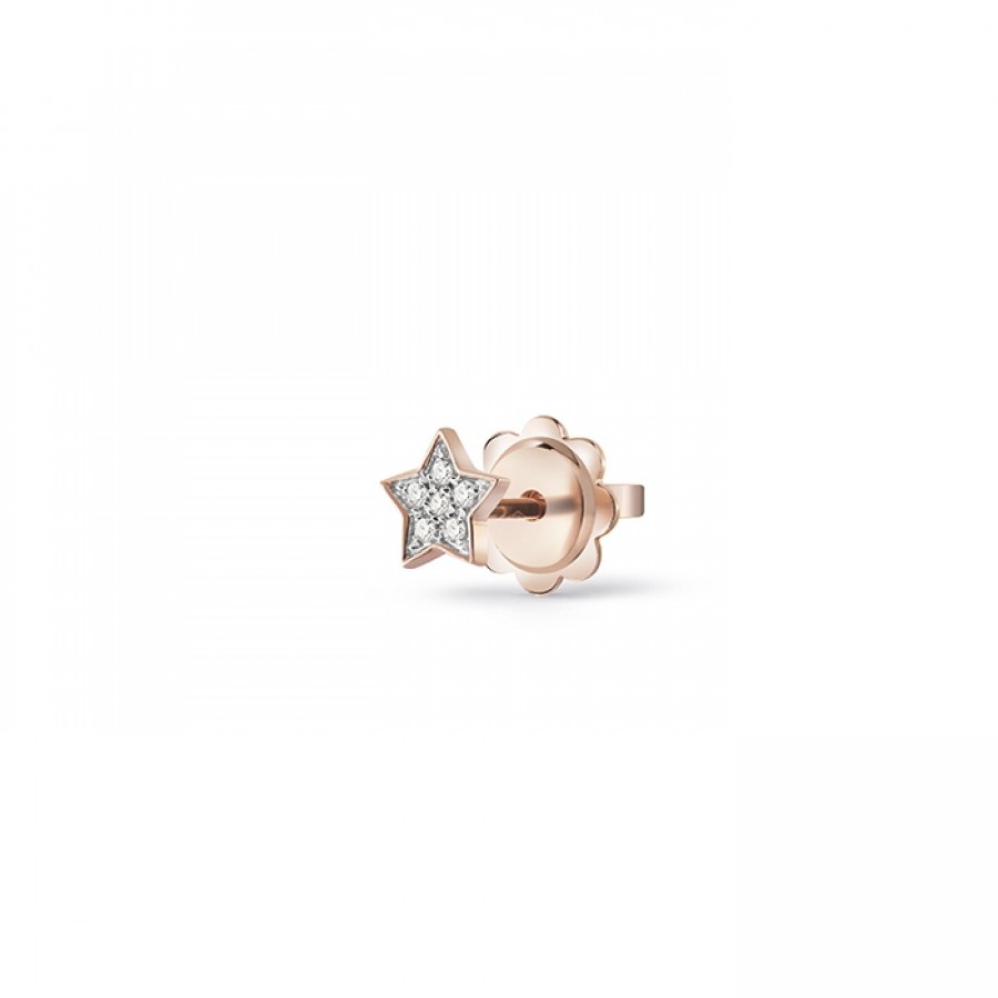 Mono orecchino Salvini I segni in oro rosa con diamanti stella ref. 20094215