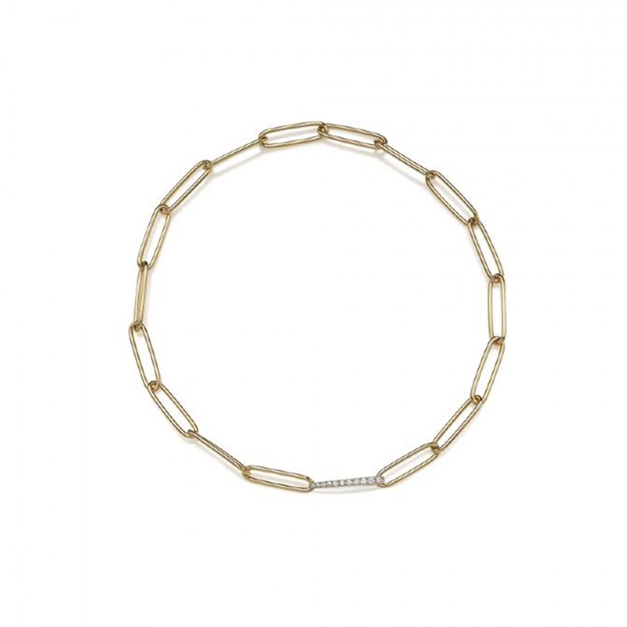 Bracciale a maglie ovali Chantecler in oro bianco e giallo ref. 40761