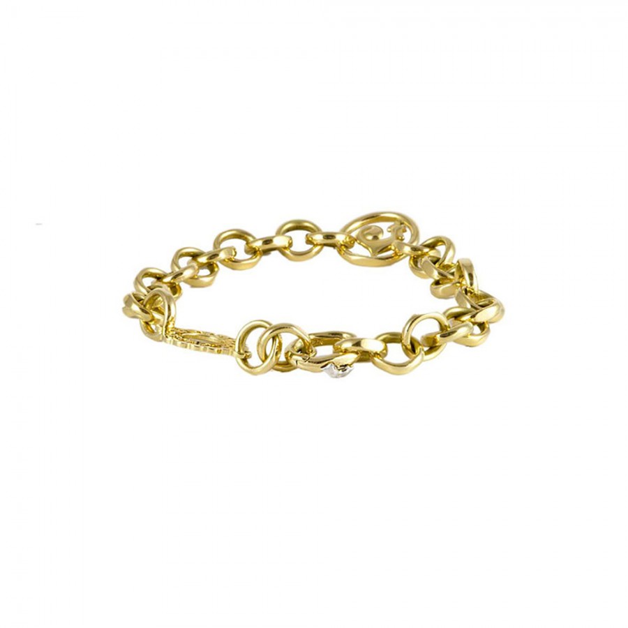 Bracciale Chantecler in oro giallo con logo e gallo ref. 28439