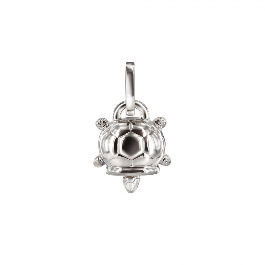Ciondolo campanella tartaruga medio Chantecler in argento e diamanti ref. 31121